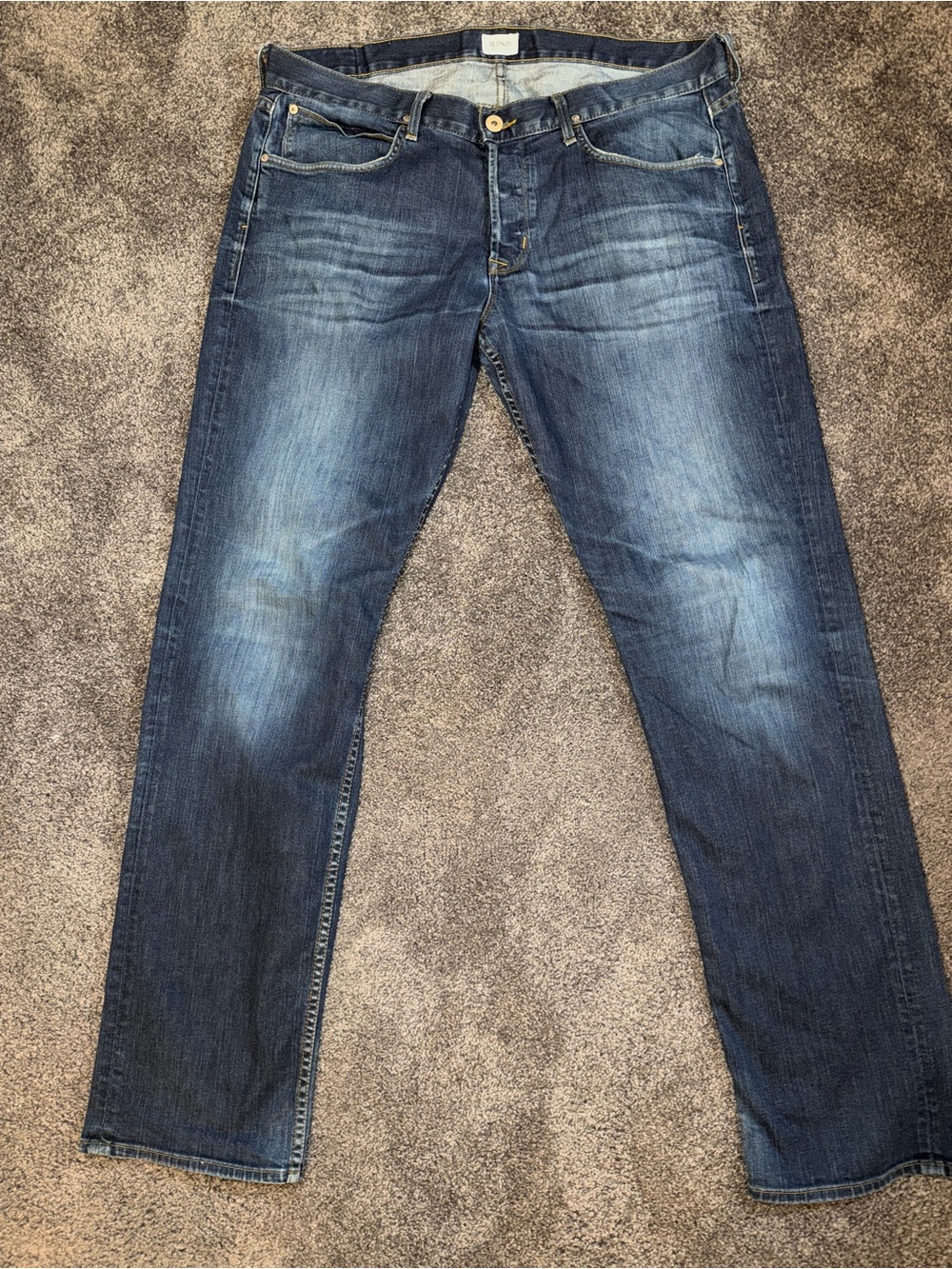 Hudson Jeans Men's Blue Faded Straight Jeans